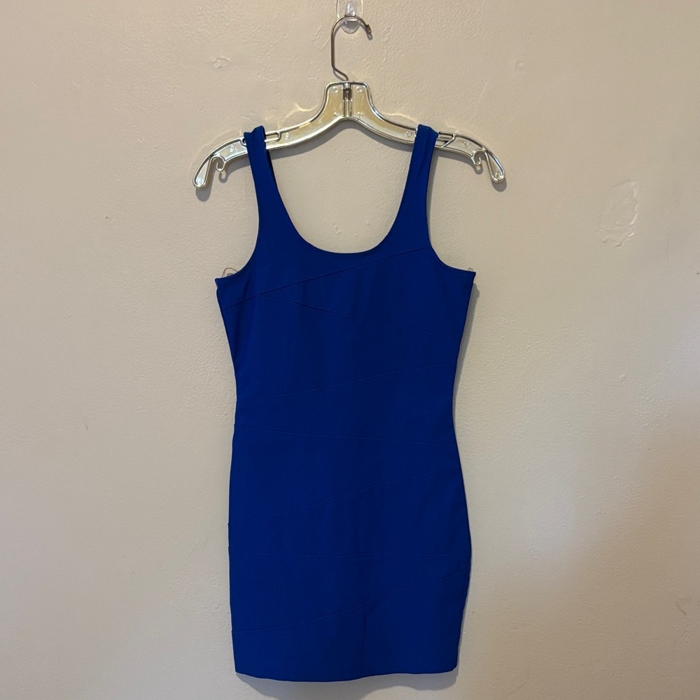 Chic Royal Blue Mini Dress